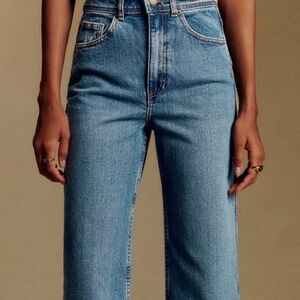 Sezane Le Crop Denim Blue - Size 4